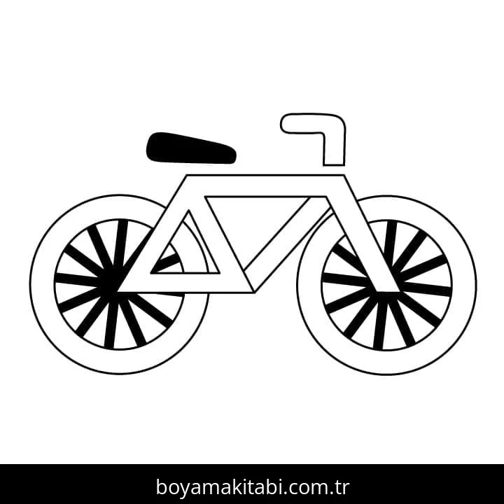 Bisiklet boyama sayfası – yaratıcılığı geliştirir, keyifli zaman