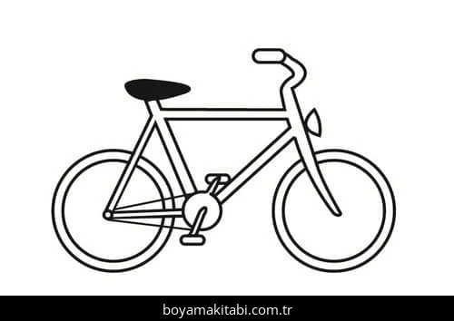 Bisiklet boyama sayfası – boyama etkinliği, çocuk aktivitesi