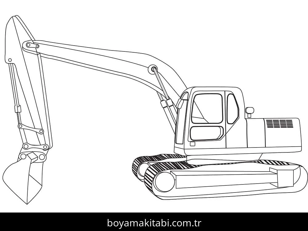 Kepçe boyama sayfası – çocuk aktivitesi, PDF indir