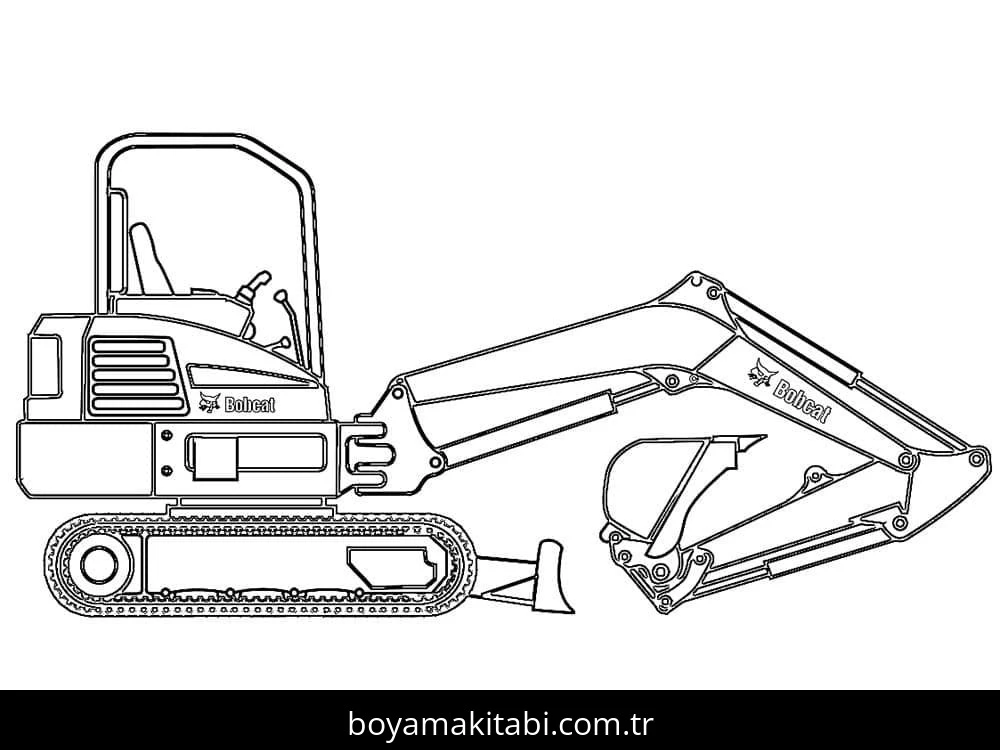 Kepçe boyama sayfası – evde etkinlik, ücretsiz yazdır