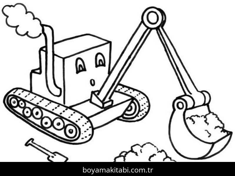 Kepçe boyama sayfası – çocuk aktivitesi, PDF indir