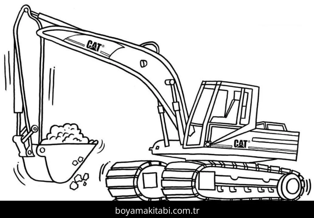 Kepçe boyama sayfası – sanatsal çalışma, çocuklar için
