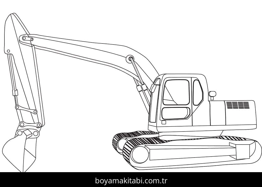 Kepçe boyama sayfası – basit çizim, kolay boyama