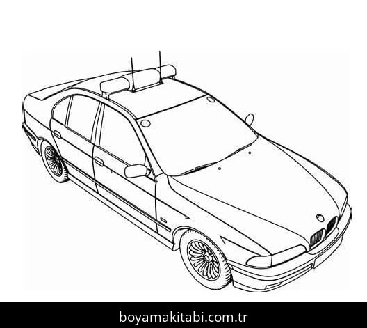 Araba boyama sayfası – eğitici aktivite, yaratıcılık