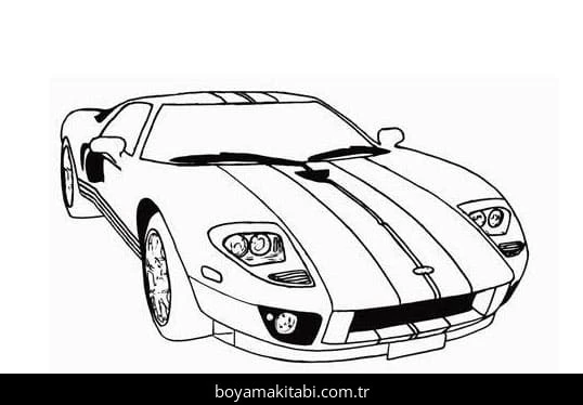 Araba boyama sayfası – yaratıcılık, eğlenceli etkinlik