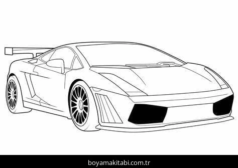 Araba boyama sayfası – PDF indir, sevimli karakter
