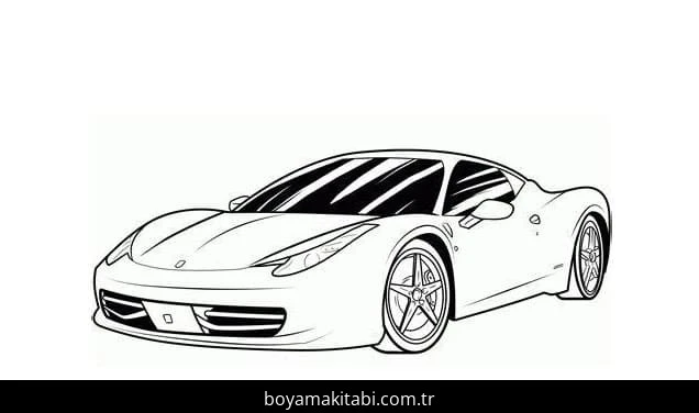 Araba boyama sayfası – eğlenceli etkinlik, el becerilerini geliştirir