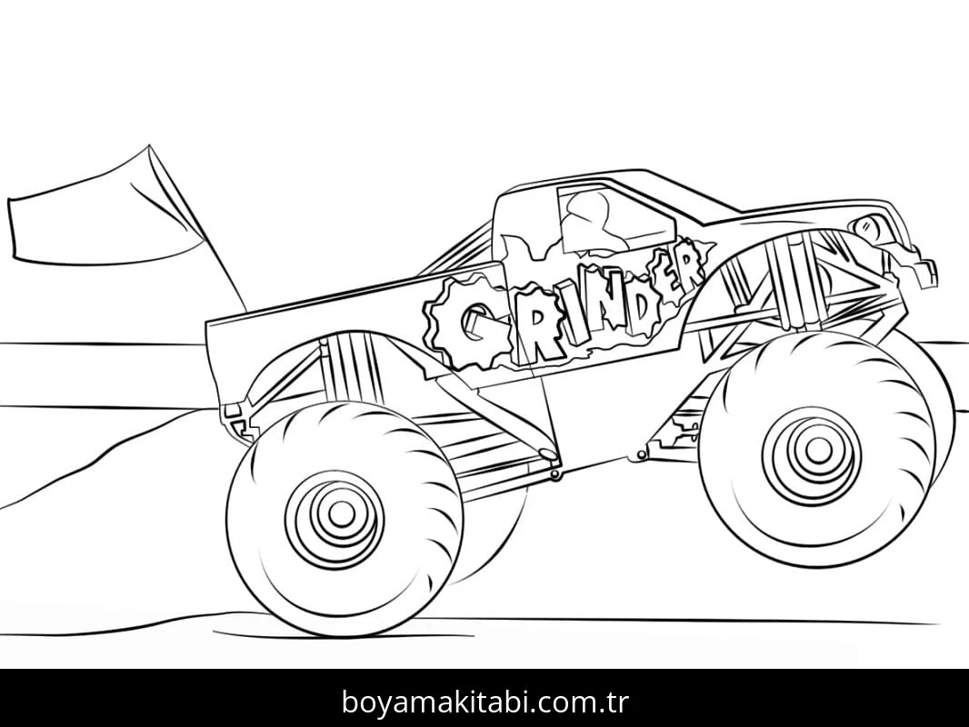 Monster Truck boyama sayfası – yaratıcılık, eğlenceli etkinlik