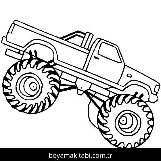 Monster Truck boyama sayfası – yaratıcılık, eğlenceli etkinlik