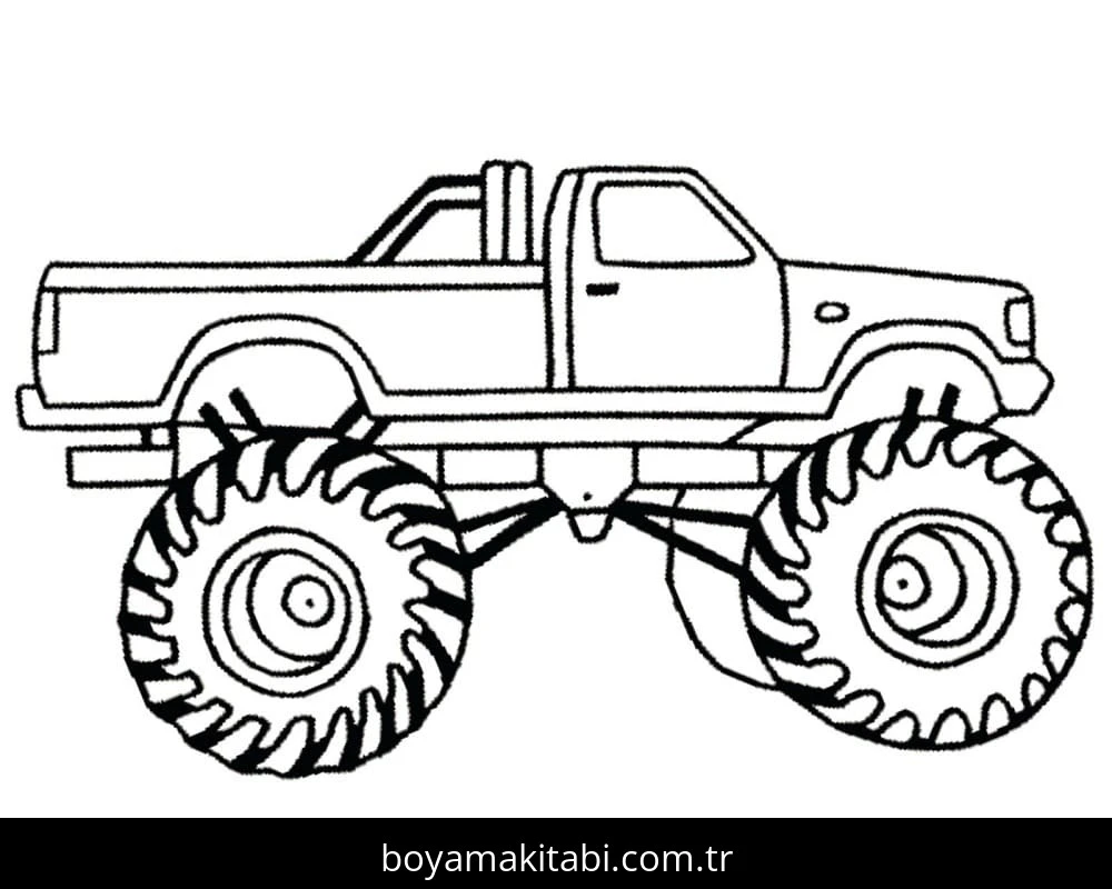Monster Truck boyama sayfası – yaratıcılık, eğlenceli etkinlik