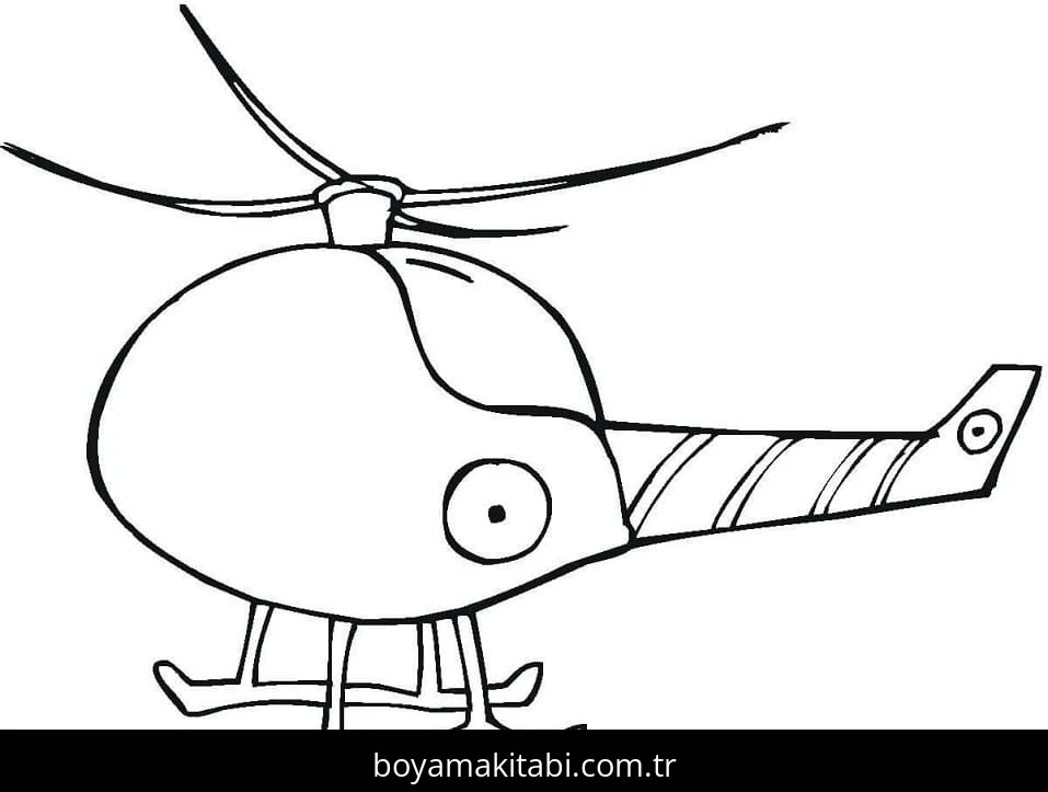 Helikopter boyama sayfası – eğitici aktivite, yaratıcılık