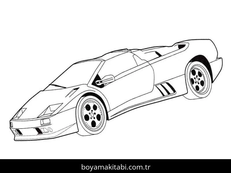 Lamborghini boyama sayfası #80 – boyama etkinliği, çocuk aktivitesi