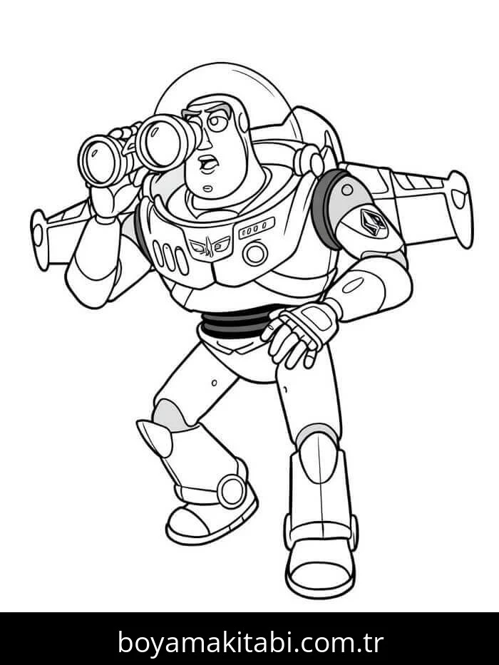 Buzz Işıkyılı (Buzz Lightyear) boyama sayfası #11 – renk bilgisini öğretir, günlük etkinlik önerisi