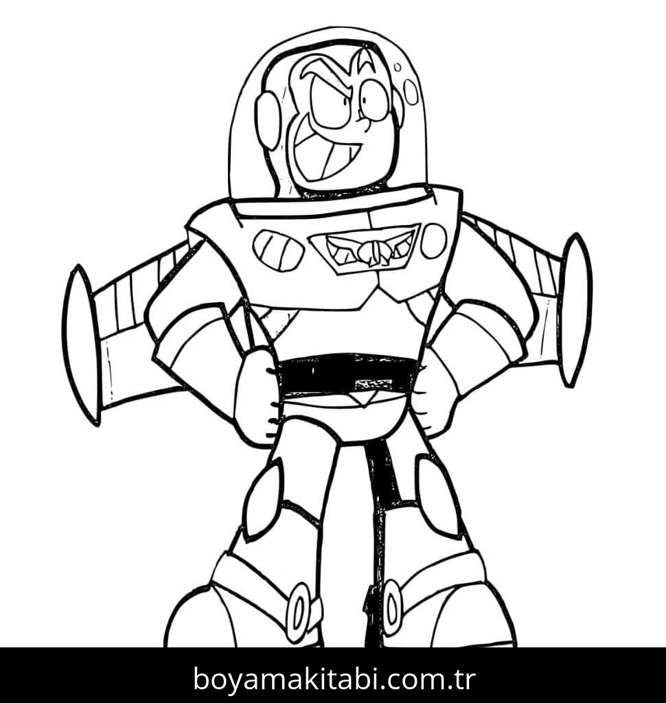 Buzz Işıkyılı (Buzz Lightyear) boyama sayfası #20 – çocuklarla kaliteli zaman, yaratıcılığı geliştirir