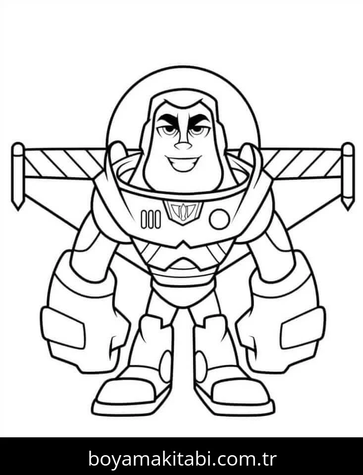 Buzz Işıkyılı (Buzz Lightyear) boyama sayfası #21 – eğlenceli öğrenme deneyimi, okul öncesi