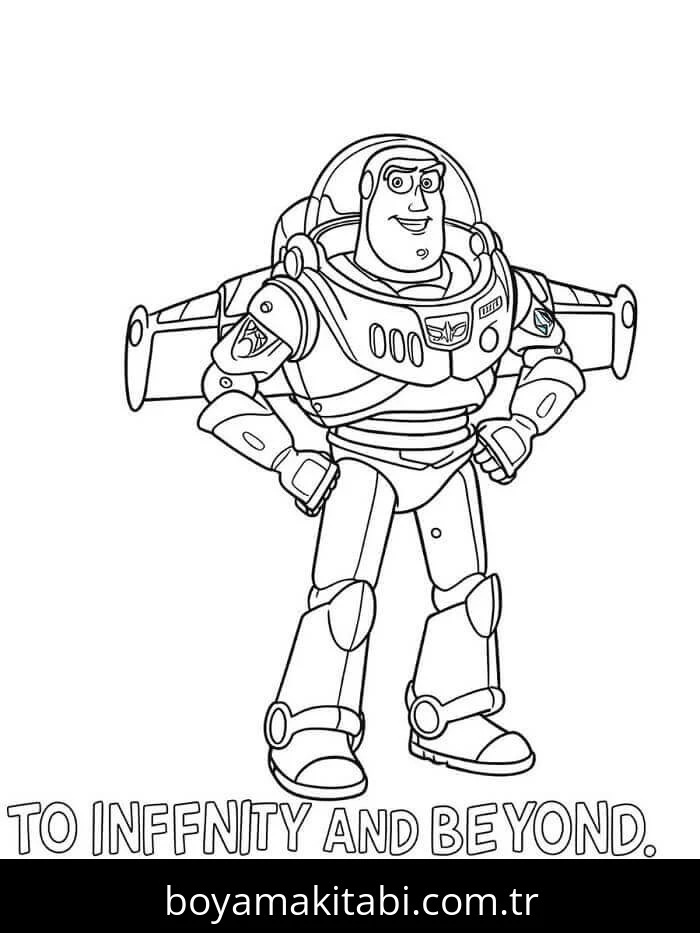 Buzz Işıkyılı (Buzz Lightyear) boyama sayfası #24 – çocuklar için, çizgi film temalı