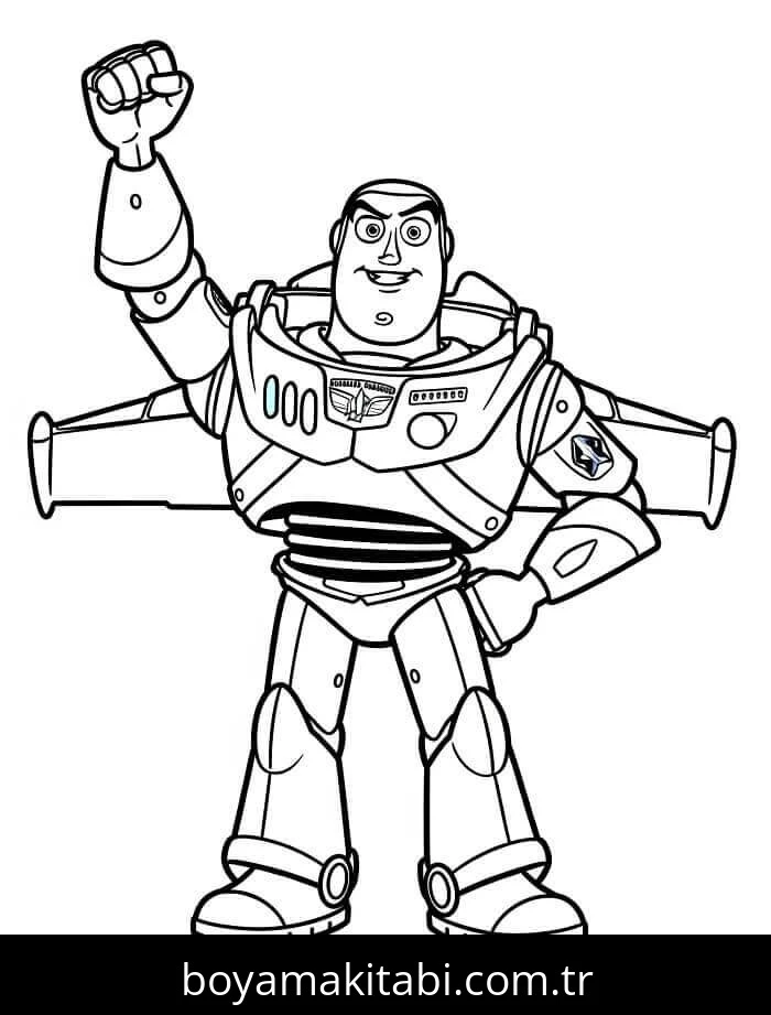 Buzz Işıkyılı (Buzz Lightyear) boyama sayfası – evde etkinlik, ücretsiz yazdır