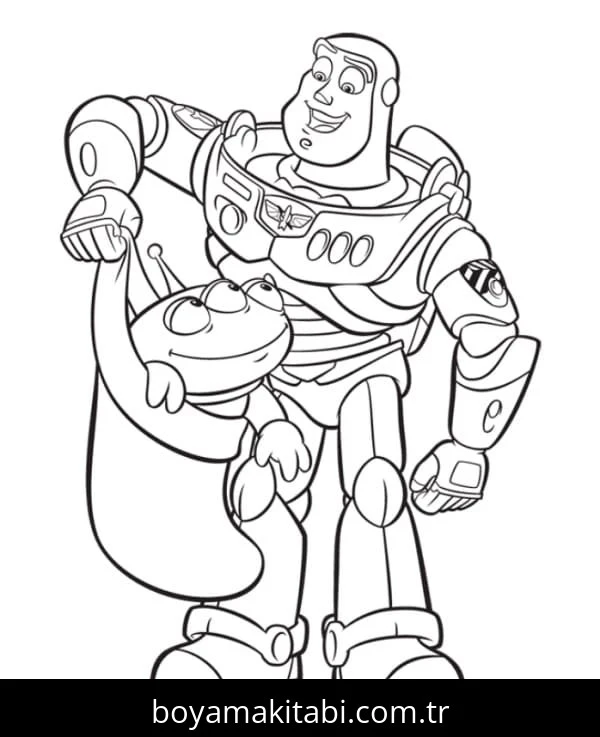 Buzz Işıkyılı (Buzz Lightyear) boyama sayfası – çocuk aktivitesi, PDF indir