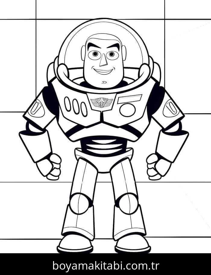 Buzz Işıkyılı (Buzz Lightyear) boyama sayfası – sanatsal çalışma, çocuklar için