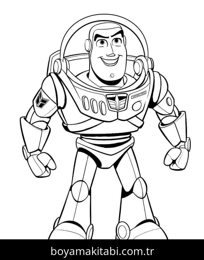 Buzz Işıkyılı (Buzz Lightyear) boyama sayfası – eğlenceli etkinlik, el becerilerini geliştirir