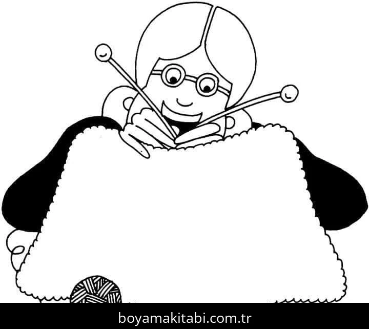 Büyükanne ve Büyükbaba Günü Boyama