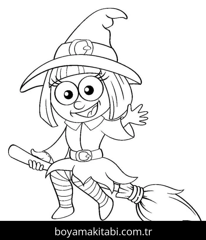 Cadılar Bayramı (Halloween) boyama sayfası – boyama etkinliği, çocuk aktivitesi