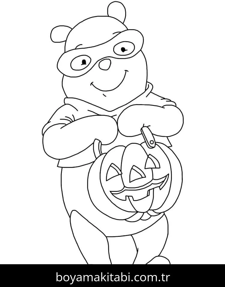 Cadılar Bayramı (Halloween) boyama sayfası – kolay boyama, eğitici aktivite