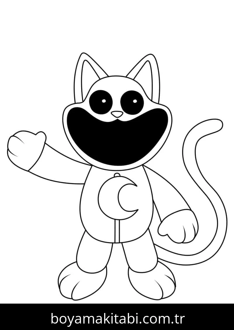 Catnap boyama sayfası – kolay boyama, eğitici aktivite