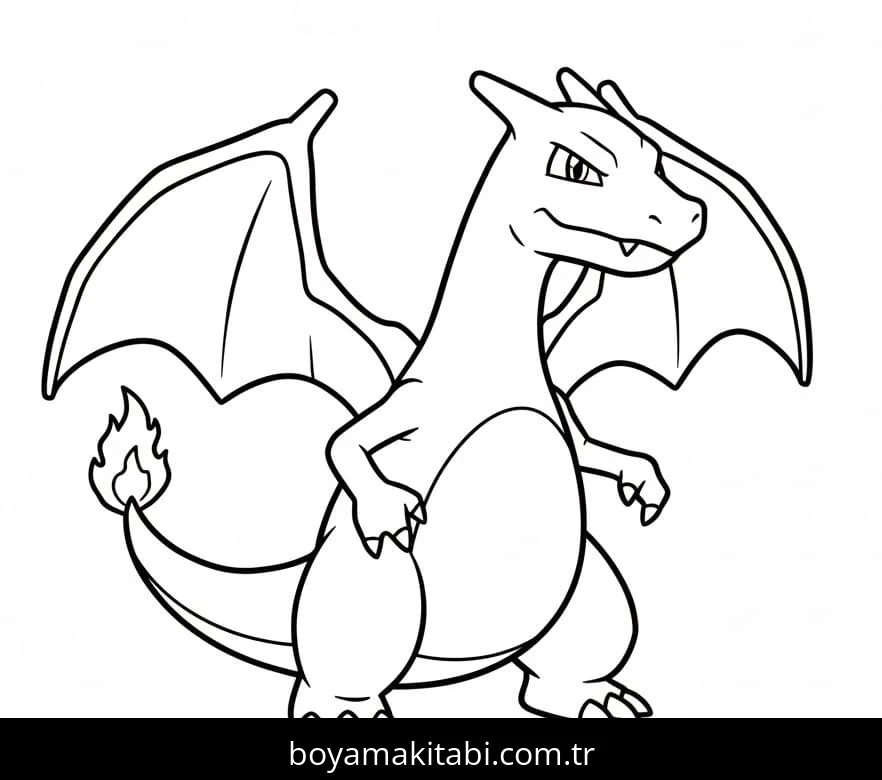 Charizard boyama sayfası #14 – doğum günü partisi aktivitesi, ekran süresine alternatif