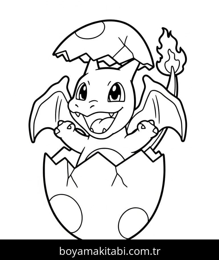 Charizard boyama sayfası #22 – kolay indirilebilir, eğlenceli öğrenme deneyimi