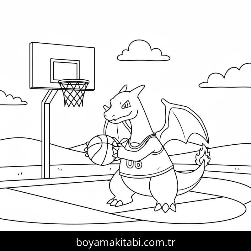 Charizard boyama sayfası #23 – A4 baskıya uygun, ücretsiz yazdır