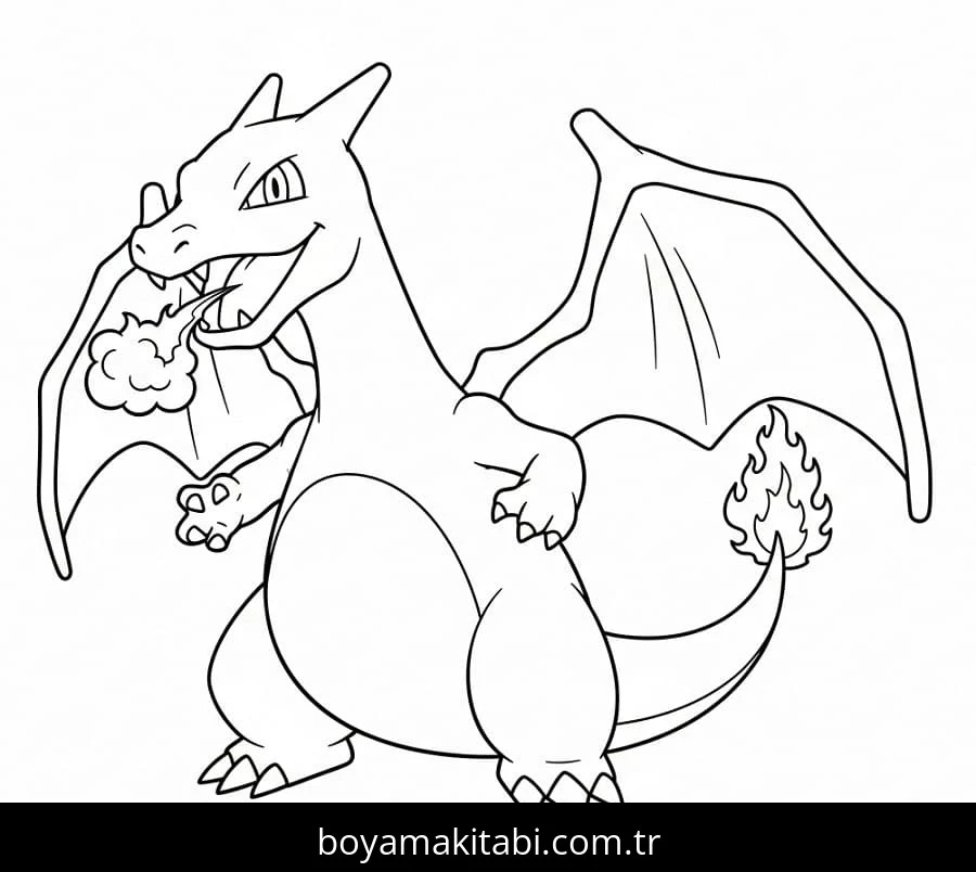 Charizard boyama sayfası #37 – boyama etkinliği, çocuk aktivitesi