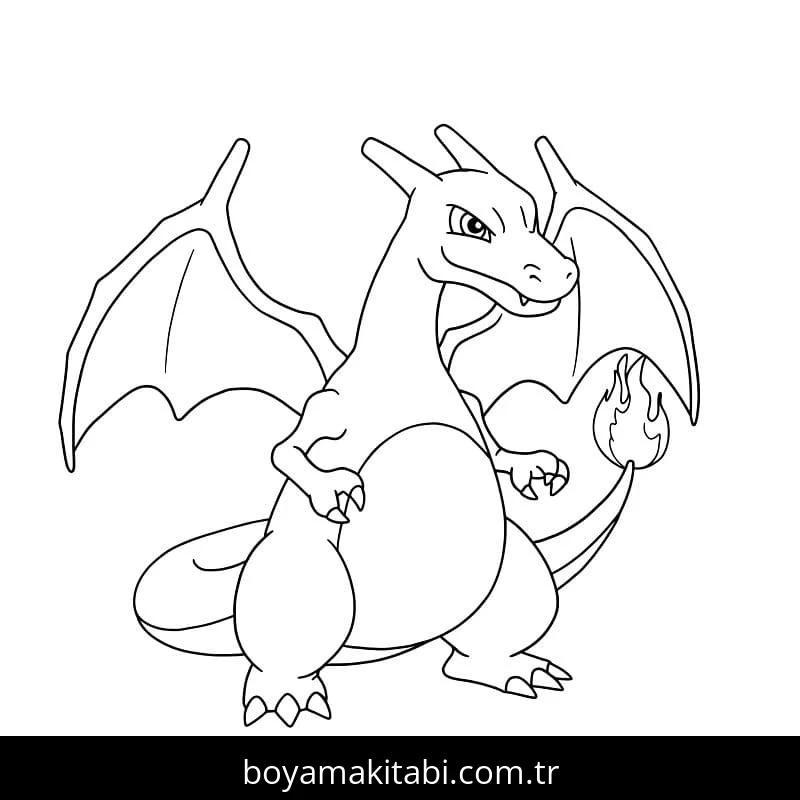 Charizard boyama sayfası #40 – eğitici aktivite, yaratıcılık