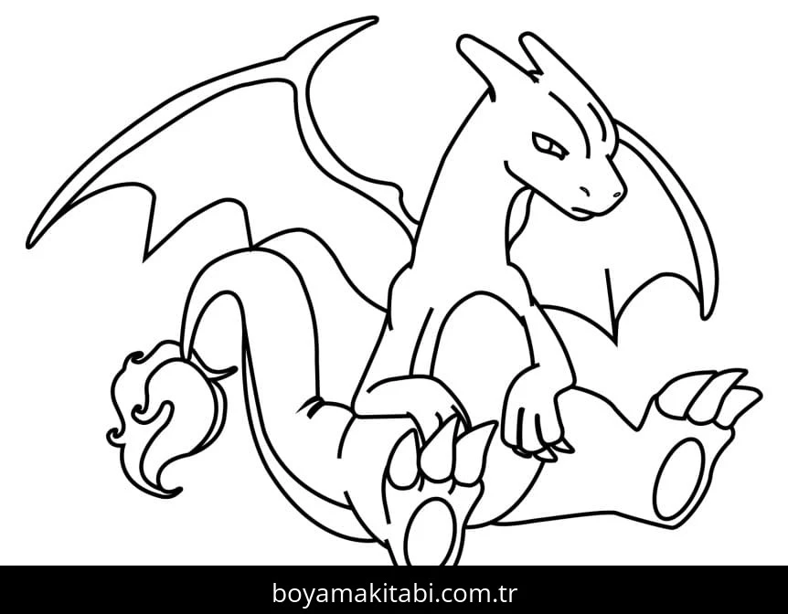 Charizard boyama sayfası #47 – yaratıcılık, doğum günü partisi aktivitesi
