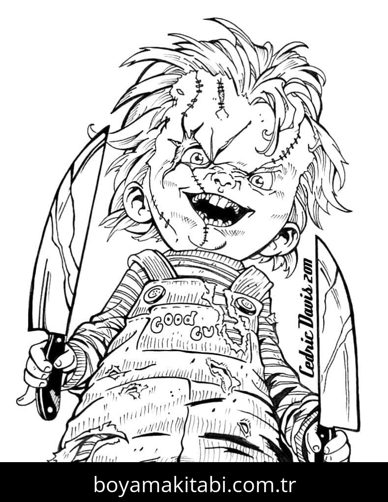 Chucky boyama sayfası – yaratıcılık, eğlenceli etkinlik