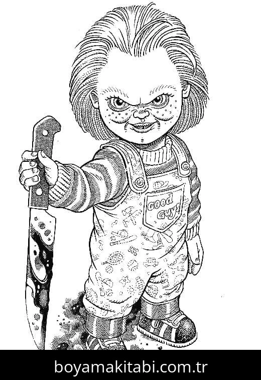 Chucky boyama sayfası – yaratıcılığı geliştirir, keyifli zaman