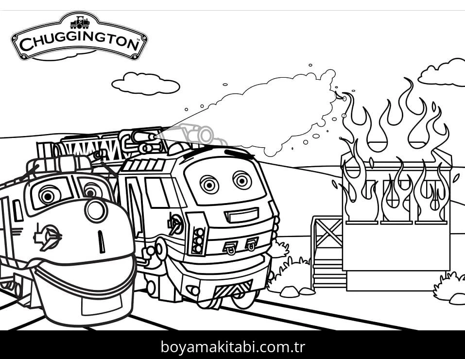 Chuggington boyama sayfası – okul öncesi, evde etkinlik