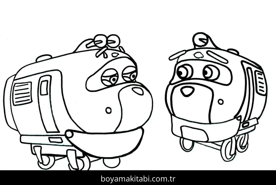 Chuggington boyama sayfası – çizgi film temalı, basit çizim