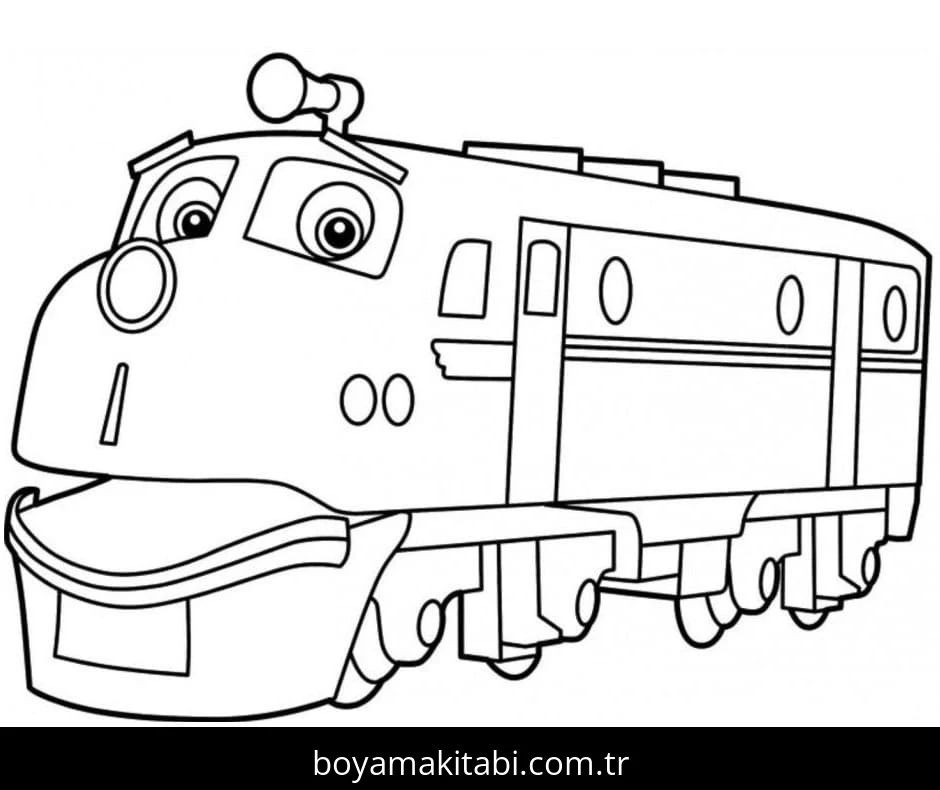 Chuggington boyama sayfası – çizgi film temalı, basit çizim