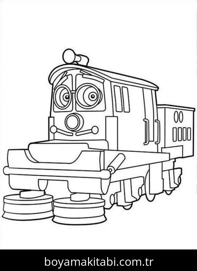 Chuggington boyama sayfası – el becerilerini geliştirir, boyama çalışması