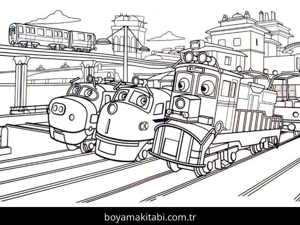 Chuggington boyama sayfası – evde etkinlik, ücretsiz yazdır