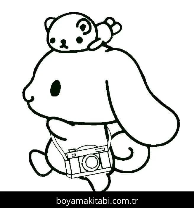 Cinnamoroll boyama sayfası – çocuklar için, çizgi film temalı