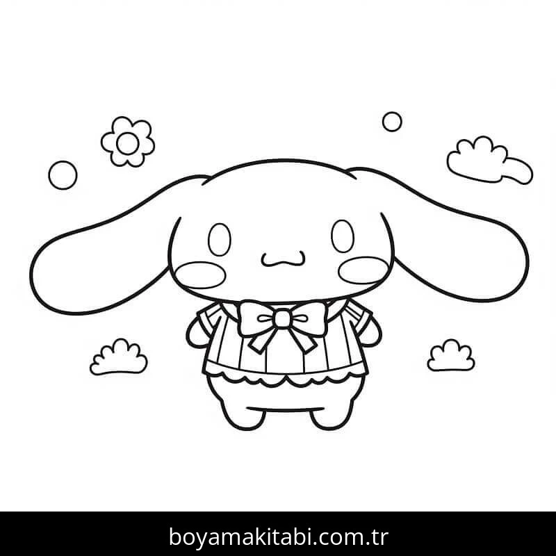 Cinnamoroll boyama sayfası – kolay boyama, eğitici aktivite