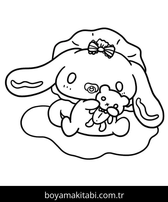 Cinnamoroll boyama sayfası – sanatsal çalışma, çocuklar için
