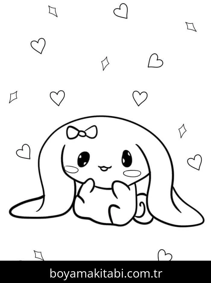 Cinnamoroll boyama sayfası – yaratıcılık, eğlenceli etkinlik