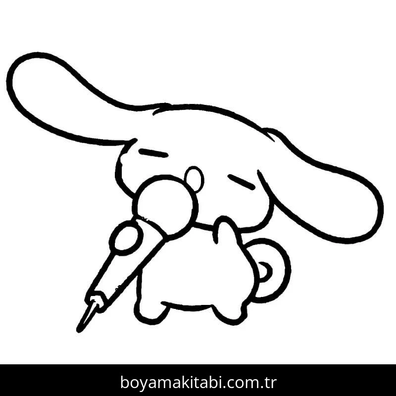 Cinnamoroll boyama sayfası – kolay boyama, eğitici aktivite
