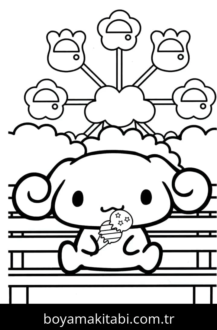 Cinnamoroll boyama sayfası – eğlenceli etkinlik, el becerilerini geliştirir