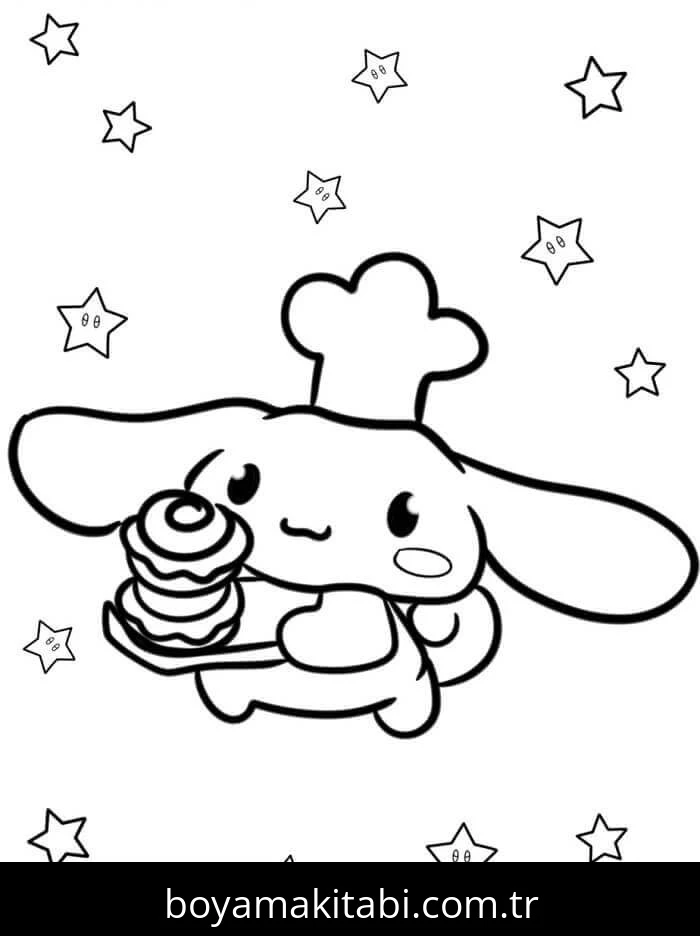 Cinnamoroll boyama sayfası – keyifli zaman, renkli çizimler