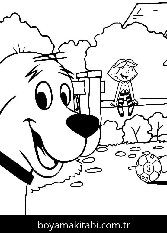 Clifford boyama sayfası #12 – okul öncesi, evde etkinlik