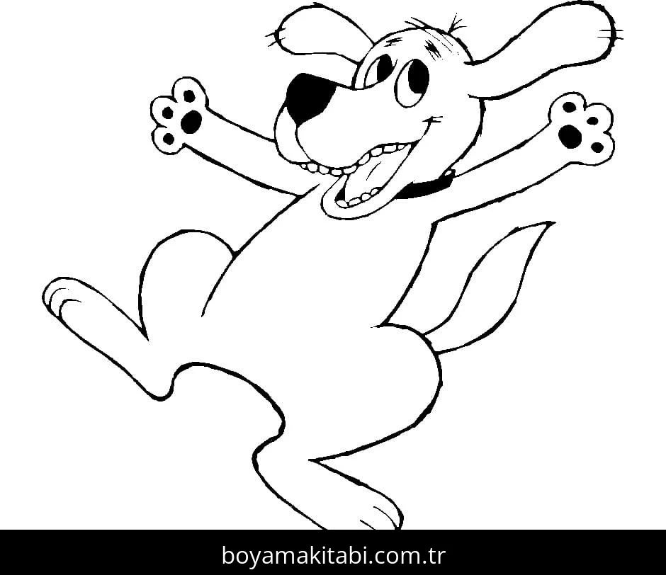 Clifford boyama sayfası #14 – sevimli karakter, sanatsal çalışma